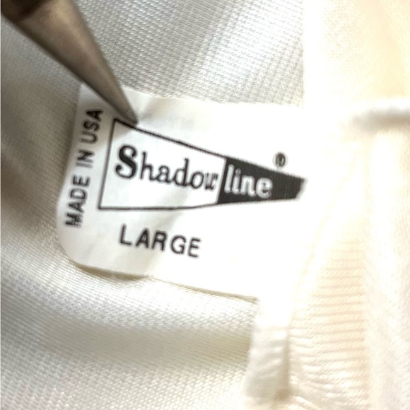 Vintage Shadowline Cream Stretch Lingerie Nightgown Peignoir Robe Set Large - Picture 10 of 11
